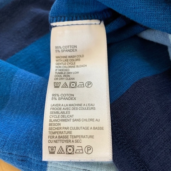 Tommy Bahama Blue Stripe 3/4 Sleeve Top XS - Picture 4 of 4